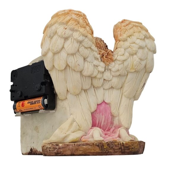Angel Clock Figurine with Praying Child & Teddy Bears Clock in Good Working Cond - Picture 7 of 7